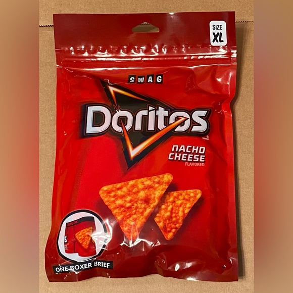 Swag Doritos Nacho Cheese Chips Boxer Briefs in Snack Pack Bag NEW - Picture 1 of 5